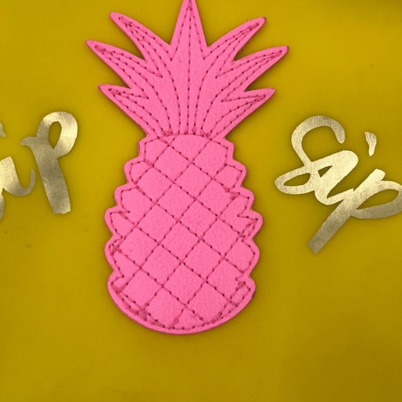 Lilly Pulitzer Sip Sip with goombay appliqué jelly wristlet pouch - Picture 6 of 14